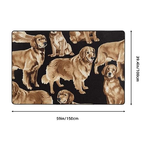 Golden Retrievers tapis flanelle moderne impression haute qualité