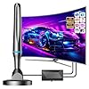 Antena de TV Digital para Interiores, Potente Antena Interior, Potente Antena de TV HD con Amplificador, Compatible con 4K 1080P DTMB DVB-T2 DVB-T TDT para Fire TV y Todos los televisores Antiguos