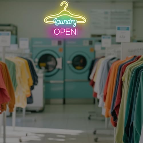 Image of Laundry Neon Sign Laundromat Led Light Lightlaunderette Wall Art
