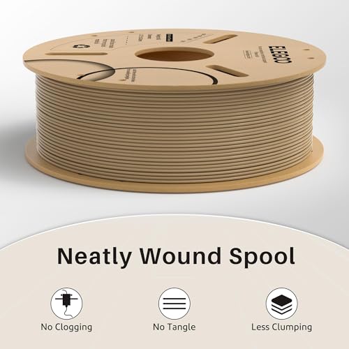 Image of ELEGOO Wood PLA Filament 1.75mm 1KG, Real Wood Fibers Filled 3D Printer Filament Dimensional Accuracy + /- 0.02mm, 1kg Spool(2.2lbs) Fits for Most FDM 3D Printers