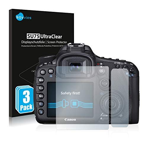 savvies (6 Pezzi Pellicola Protettiva per Canon EOS 7D Protezione Schermo Trasparente