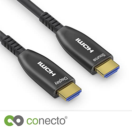 Cable HDMI 2.1 8K extensor active 20m Conecto cable híbrido fibra óptica y cobre para monitor gamer 2