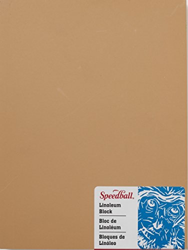 6 inch x 8 inch Linoleum Block Smoky Tan Speedball Lino Block by Speedball