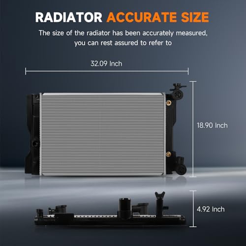 Image of OCPTY 13106 Aluminum Radiator Compatible with 2009-2017 for Toyota Corolla