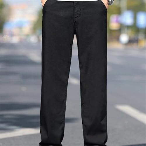 Men's Loose Wide-Leg Jeans – Thin Soft Drape Denim Pants, Comfortable Fashion Spring Fall Trousers4