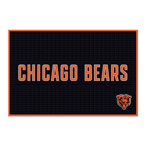 Rico Industries NFL Football Chicago Bears 12" x 18" PVC Heavy Duty/Thick Home Décor/Kitchen/Bar Mat