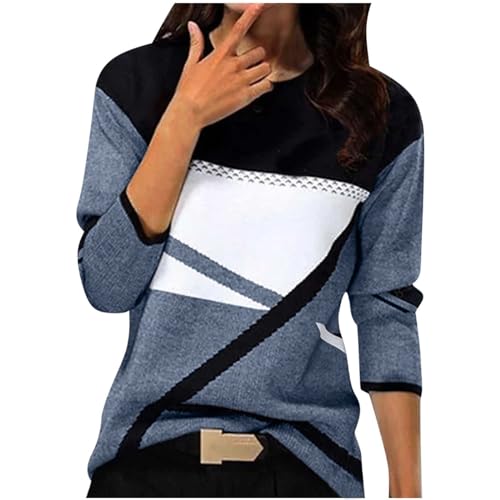 Weihnachtspullover Damen Winter Warm Pullover Modisches bedrucktes...