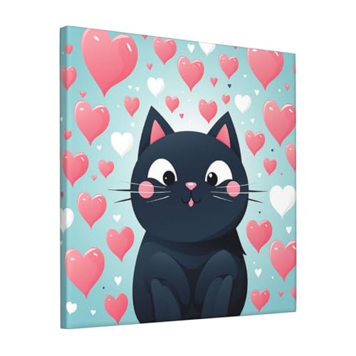 Poster sur toile cœur mignon pour decoration murale de chambre cocooning