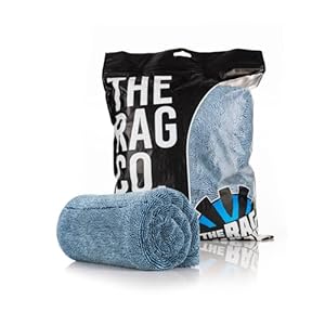 The Rag Company – La toalla de secado de coche resistente 1500; perfecta para camiones, vehículos comerciales, casas rodantes, barcos y más; diseño de bucle giratorio de mezcla 70/30 premium, 1500 gsm