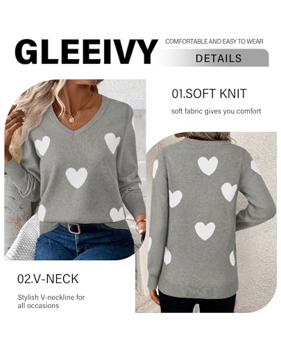 Image of Women's Spring Sweaters 2026 Casual Long Sleeve Pullover V Neck Lightweight Sweatshirts Cute Blouse Tops