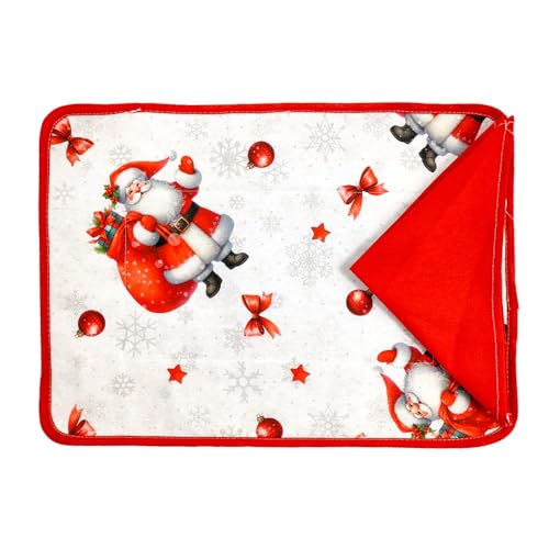 Tovaglietta americana natalizia prima colazione CHRISTMAS cm.35x50 - Made in Italy (SANTA CLAUS)