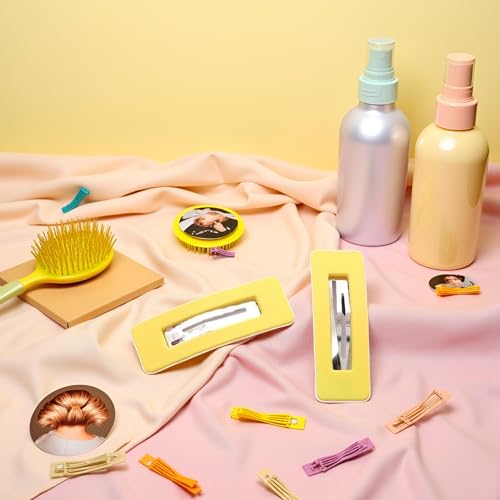 Set de 2 pinzas para el cabello amarillas fashion miniatura 4
