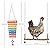 Chicken Toys for Coop 7PCS, KAKUNM Chicken Xylophone, Swing Set, Mirror Toy, Flexible Ladder, Vegetable String Bag and Hanging Feeder