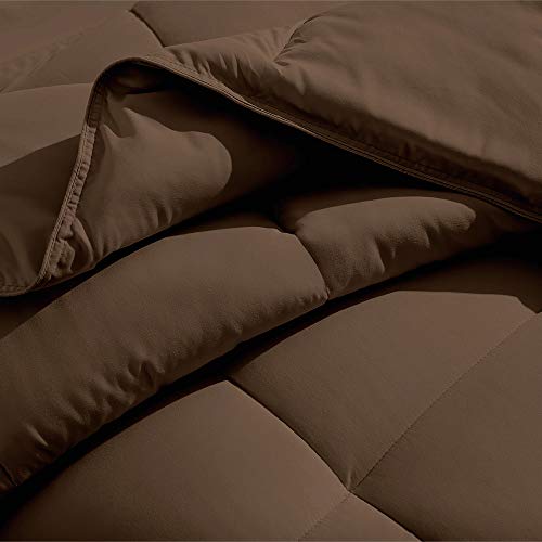 Image of TwinXL.com Chocolate Twin Extra Long Down Alternative Comforter Set by Ivy Union
