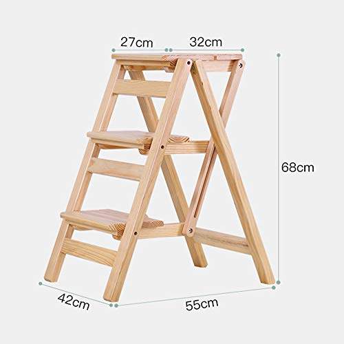 Escalón multifunción de madera maciza, modelo doméstico y plegable 3