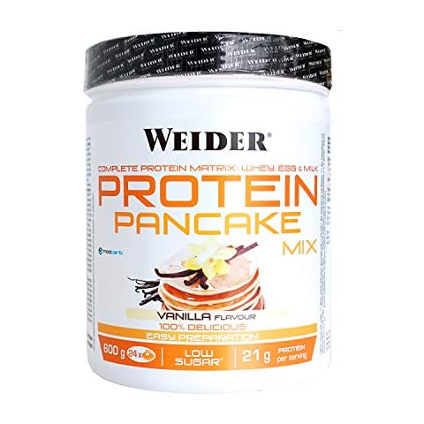 Weider Protein Pancake Mix, Vanilla flavour, wholemeal oatmeal pancakes, enriched with protein, 600 gr Cover