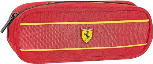 CO-MA Astuccio Scuola Compatibile con Ferrari Vuoto Portapenne 22x8x7 cm + Omaggio Penna Colorata