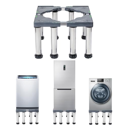 YiHYSj Base per Lavatrice con 8 Piedi Base Regolabile per Asciugatrici Telaio Intermedio Universale per mobili per carichi Pesanti Lavatrice Frigorifero e Asciugatrici (Altezza:29-32cm)
