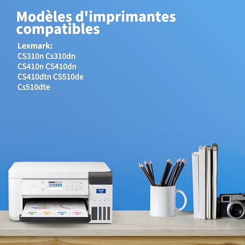 Toner CS310 compatible Lexmark CS310dn CS410dn CS510de CMJN haute capacité