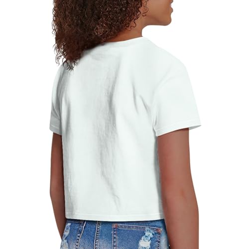 Image of 4th of July Shirt for Girls 7-8 Years US Flag Crop Tops Kids Outfit Independent Day Graphic Tee-
