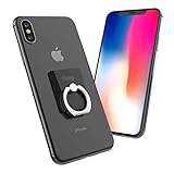 AAUXX iRing Cell Phone Ring Holder and Finger Grip Ring Accessory. Ring Stand Compatible with iPhone, Samsung, Other Android Smartphones and Tablets. (Jet Black)