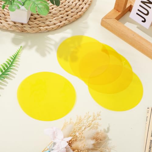 CATIEBYE Selbstklebende Farbige Transparentfolien 5 Stück 3.94X3.94In Lichtdiffusorfolie Für Led Lampen Warmton Farbfilter Zur Heimdekoration Und Lichtstimmungsanpassung