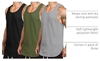 COOFANDY Men's 3 Pack Quick Dry Workout Tank Top Gym Muscle Tee Fitness Bodybuilding Sleeveless T Shirt — image 4
