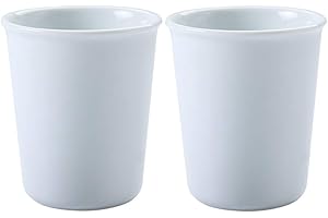 Simple White Ceramic Mouthwash Cups