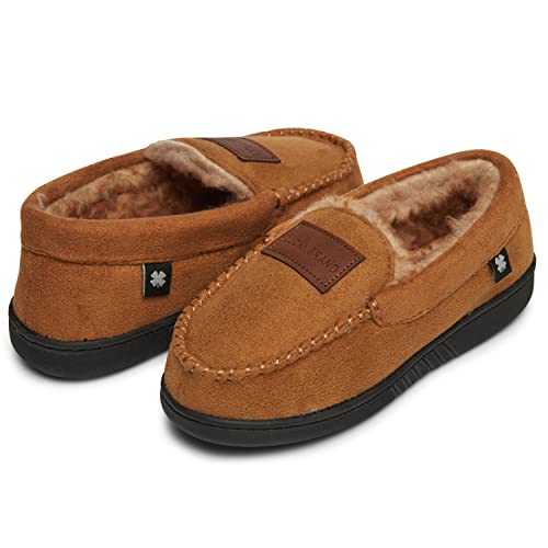 Lucky Brand Boy'S Micro Suede Fuzzy Lined Moccasin Slippers For Kids thumb #2