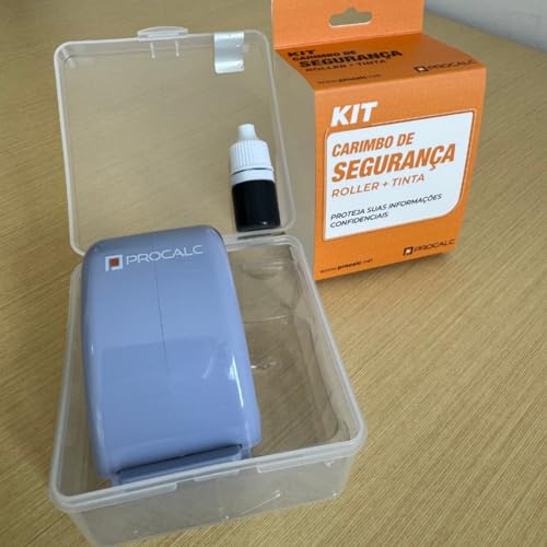 CARIMBO DE SEGURANCA ESCONDE TEXTO CS-10 CAIXA KIT COM TINTA