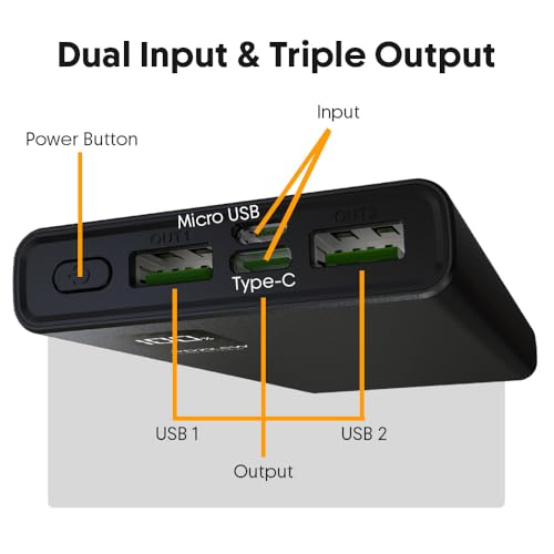 Image of Walta Elite Buddy 10 Power Bank, 10000 mAh, 22.5W Fast Charging, Digital Display, Triple Output Ports, Flight Approved