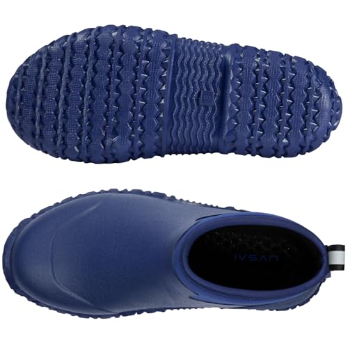 Image of Men's Waterproof 5.3-inch Ankle High Garden Shoes Rain Boots Slip-On Footwear for Gardening Farming Lawn Care Yard Work