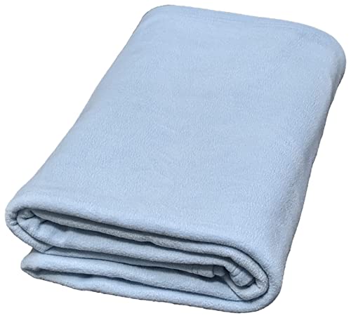 Marquis Mills Serenity Fleece Blanket/Bed, Sofa, Couch Throw Queen Size - 100% Spun Polyester 320 GSM - Anti-Pill - Super Soft, Warm & Cozy 90 Inch x 90 Inch - Blue