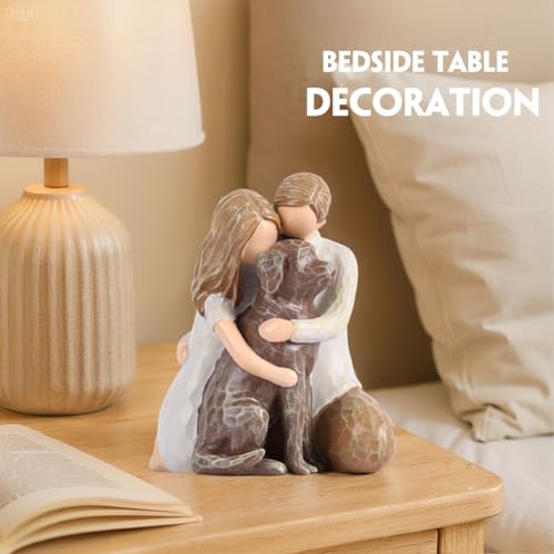 Figura Decorativa Perro Chocolate Labrador Ángel miniatura 5