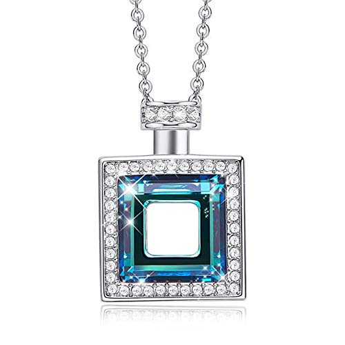 Collier en or bouteille de parfum en cristal le cadeau idéal femme