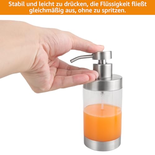 Dispenser di sapone in acciaio inox e acrilico da