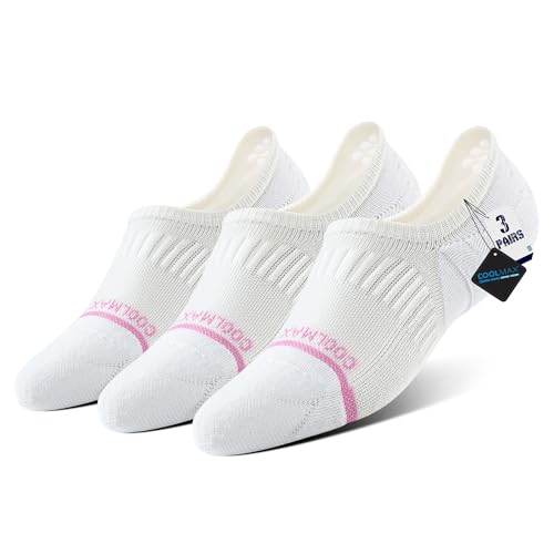 Image of BRISIRA Bamboo Viscose Coolmax Running Golf No Show Socks Women Compression Moisture Wicking Performance Low Cut Tab Athletic