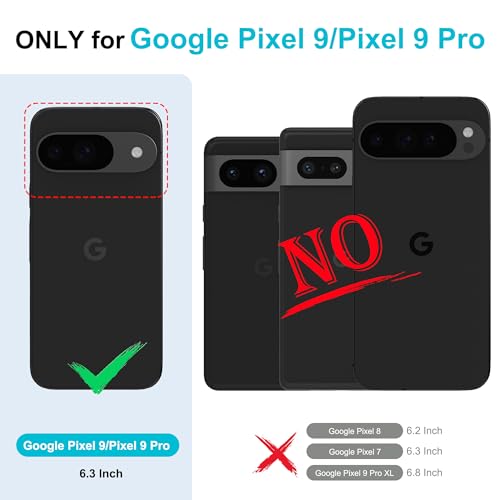Coque Pixel 9 et 9 Pro Kuafcase bleu lac avec porte-cartes et support - 7