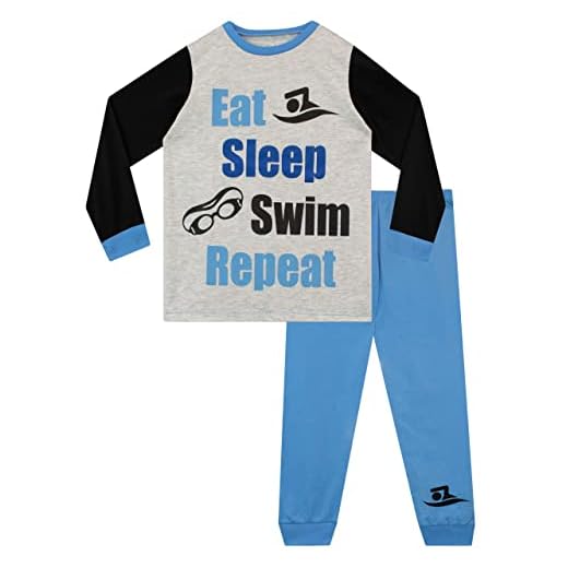 Harry Bear Pijamas para Niños Nadador Azul 7-8 Años