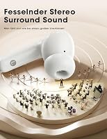ZZU 2026 Bluetooth Kopfhörer Kabellos Bluetooth 5.4, in Ear Kopfhörer Bluetooth mit 4 ENC Mikrofon, LED Anzeige & 48 Std Spielzeit, HiFi Tiefer Bass, IPX7 Wasserdicht Wireless Earbuds Reinweiß – Ansicht 2
