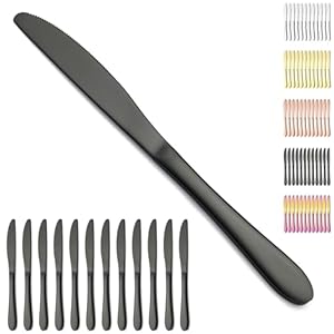 Berglander Schwarzes Tafelmesser-Set, 12-teilig
