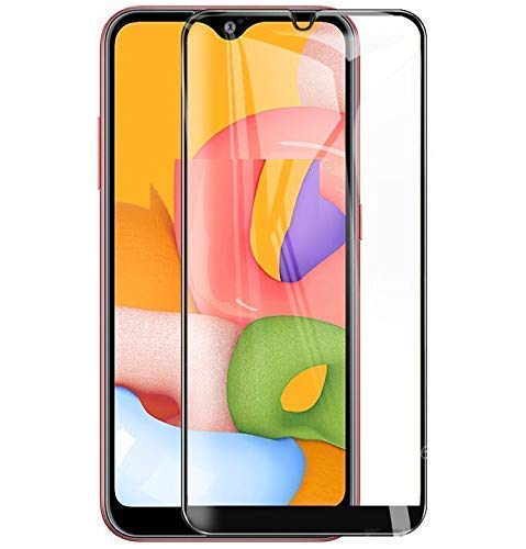Image of SPAZY CASE Premium 6D Tempered Glass (Black) - 9H Full Glue Full HD, Anti Scratch Screen Guard for Samsung Galaxy A22 / Galaxy F22