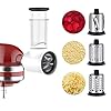 Slicer Shredder Attachment for KitchenAid Stand Mixer, Kitchen Aid Cheese Grater Attachment for Kitchen Aid Stand Mixer include Vegetable Slicer, Salad Maker, Cheese Grater by COFUN