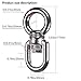 Dakzhou Bearing Swing Swivel 360° Rotary 820 lb Capacity, Safe and Reliable Suspension Connection Accessories for Swing Air Dance Hammock Chair Yoga Swing Climbing Projects
