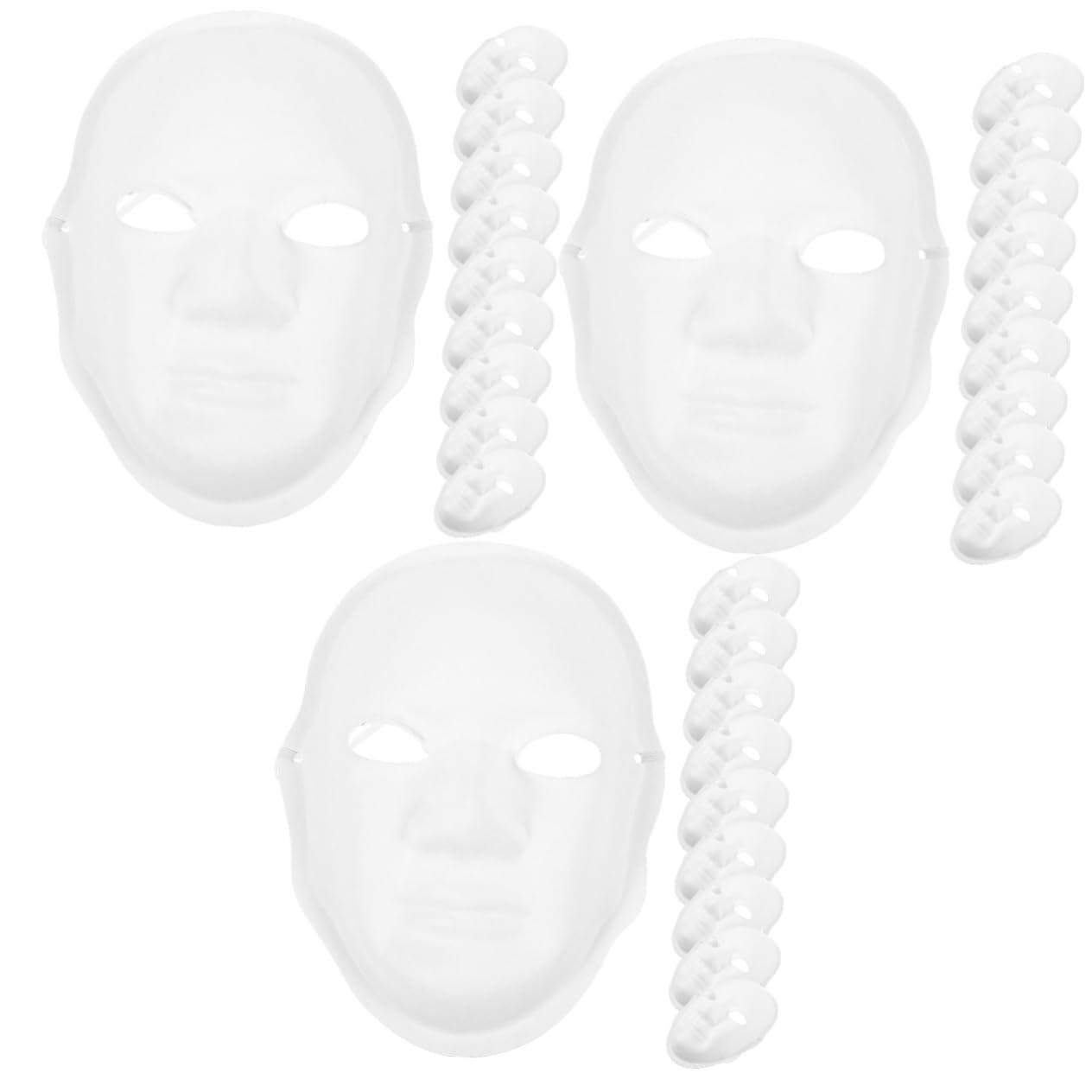 SHERCHPRY 30 Piezas Máscara Pintada a Mano Infantil De Hombre Para Pintar Diy Facial Completa Casera Para Hombres Papel