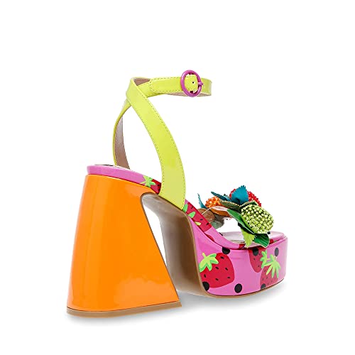 Betsey Johnson Women's Sprite Heeled Sandal, Berry Multi, 7.5 #TOP3