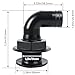 1in Thru Hull Fittings for Boats, ABS Plastic Through Hull Fitting, 90 Degree Thru-Hull Connector Fitting, Boat Plumbing Fittings Accessory, Thru Drain Connector for Boats, Yachts, Marine (Black)