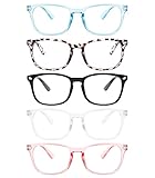 MIGSIR Blue Light Blocking Glasses for Women Men, 5 Pack Gaming Computer Glasses Frames Fake UV Bluelight Screen Blocker Eyeglasses Clear Lentes (5 Pairs Mix)