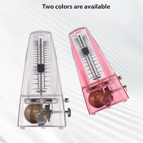 Métronome mécanique portable rose avec battement réglable léger - 4