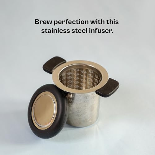Image of Udyan Tea Perfect Tea Infuser Stainless Steel for Loose Tea | Tea Strainer with Lid & Handle | Fine Mesh Tea Filter | Tea Perfect Tea Infuser for Cup & Mug
